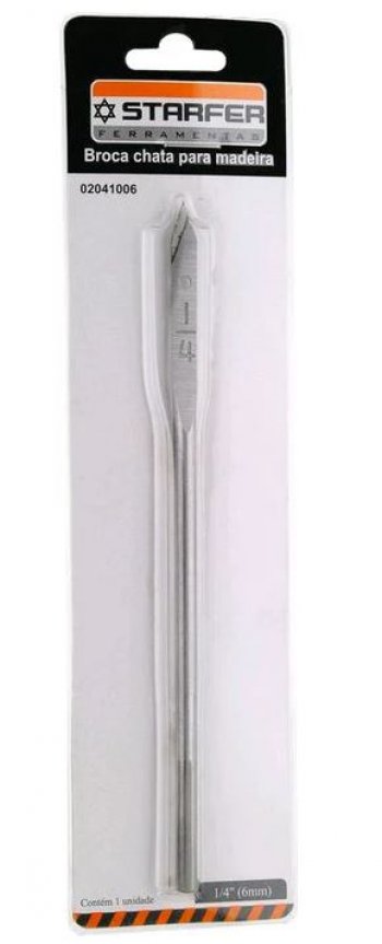 Starfer - broca chata madeira 1/4 6mm *
