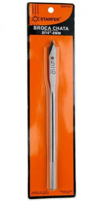 Starfer - broca chata madeira 5/16 8mm *