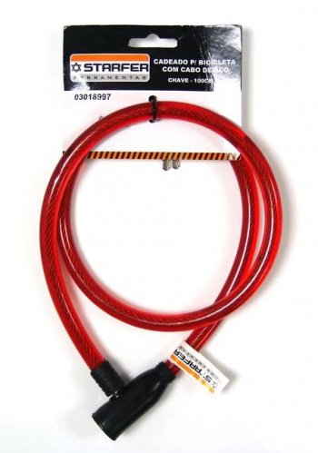 Starfer - cadeado p/bicicl.chave 100cm *