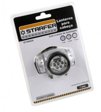 Starfer - lanterna cabeca 7 leds *